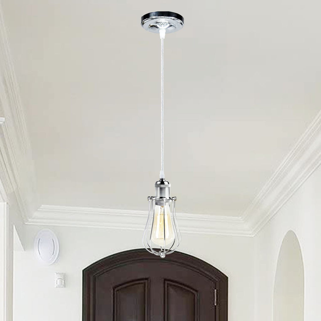 Ceiling Rose Balloon Cage Hanging Pendant Lamp Holder Light Fitting