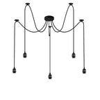 Spider Pendant Light Rubber cable Metal Lamp Holder Black finish~1122