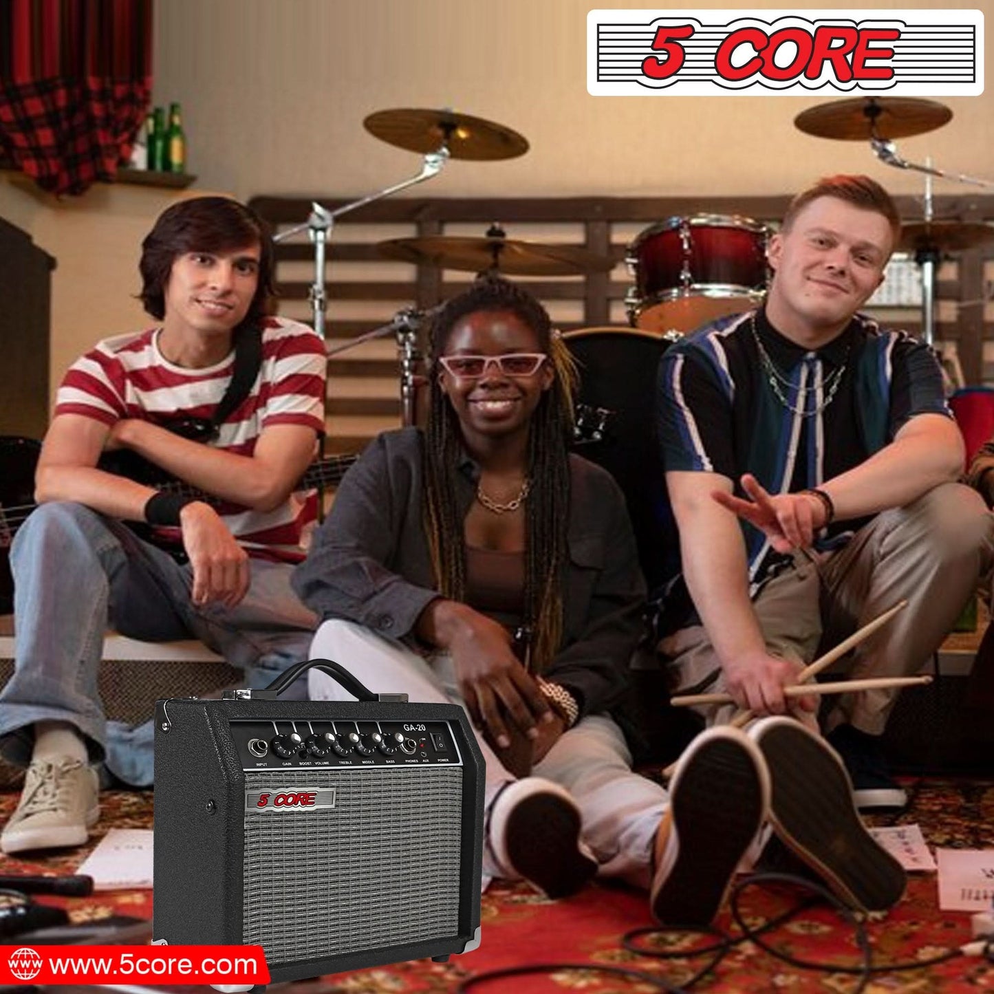 5 Core Guitar Amp For Electric Bass Acoustic Portable Amplifier