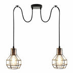 Retro Industrial 2 Way Indoor Ceiling Pendant Chandelier Hanging Light