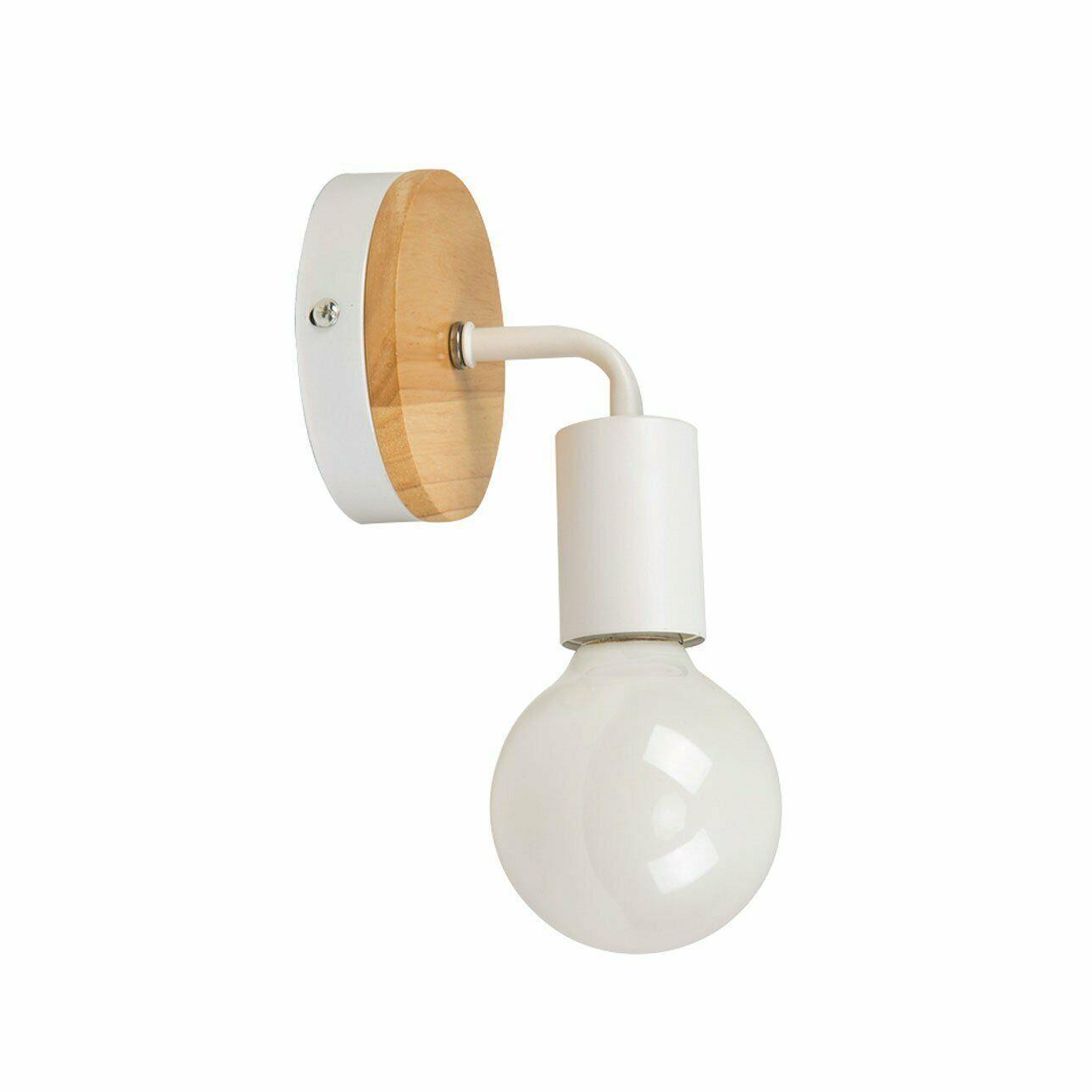 Retro Vintage Industrial Wood Wall Sconce Light Loft Rustic Lamp Light