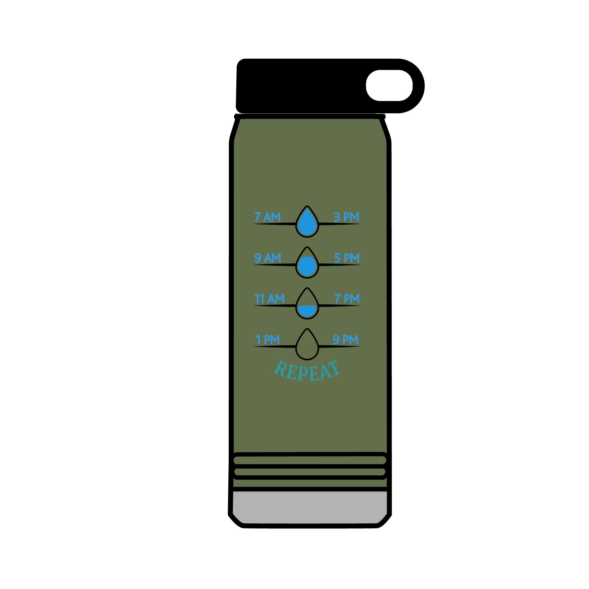 Inspirational 32oz Water Bottle - "Drink Your Effing Water"