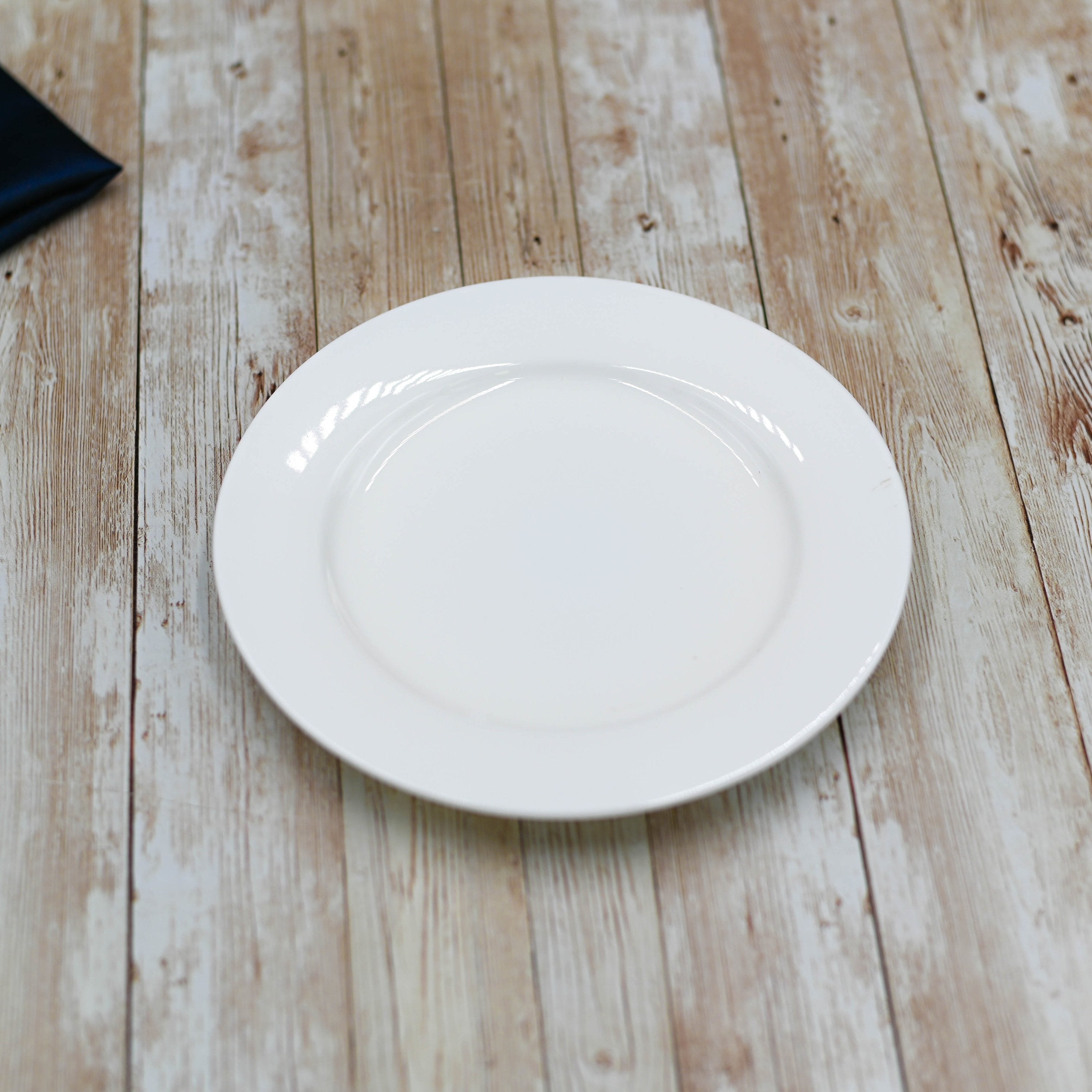 Professional Rolled Rim White Dessert Plate 7" inch | 18 Cm Main image