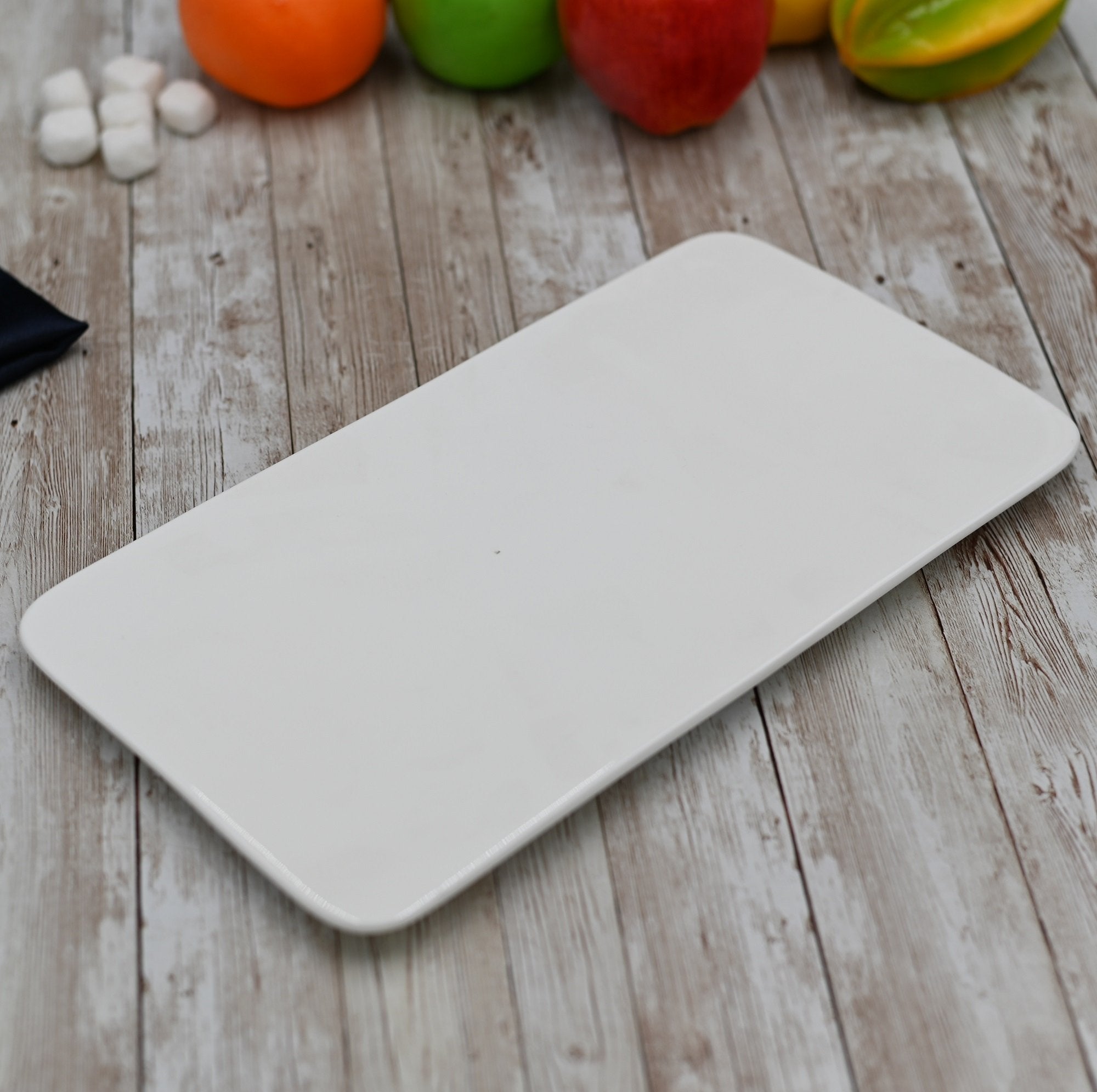 White Rectangle Flat Platter 12" inch X 6.5" inch | 30 X 16 Cm Main image