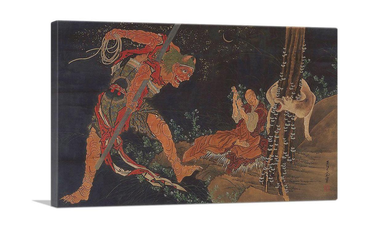 A Priest Practicing the Tantra a Demon Before Him and a Wolf Behind Main image