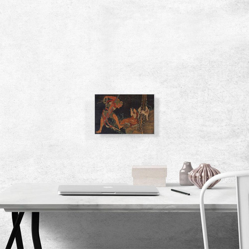 A Priest Practicing the Tantra a Demon Before Him and a Wolf Behind Secondary image