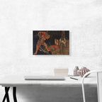 A Priest Practicing the Tantra a Demon Before Him and a Wolf Behind