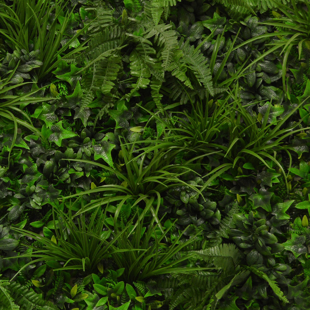 Artificial Instant Green Wall Hedge Panel Mixed Plants 100cm X 100cm
