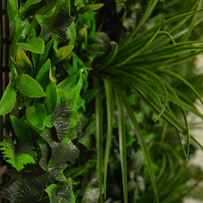 Artificial Instant Green Wall Hedge Panel Mixed Plants 100cm X 100cm