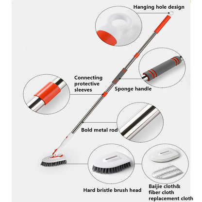 Multifunction Household Cleaning Brush Extended Mop 180° Rotatable