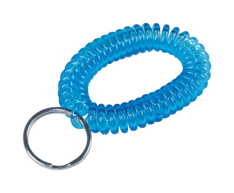 Hillman 5985387 Plastic Multi Color Split Ring Wrist Coil Key Chain -