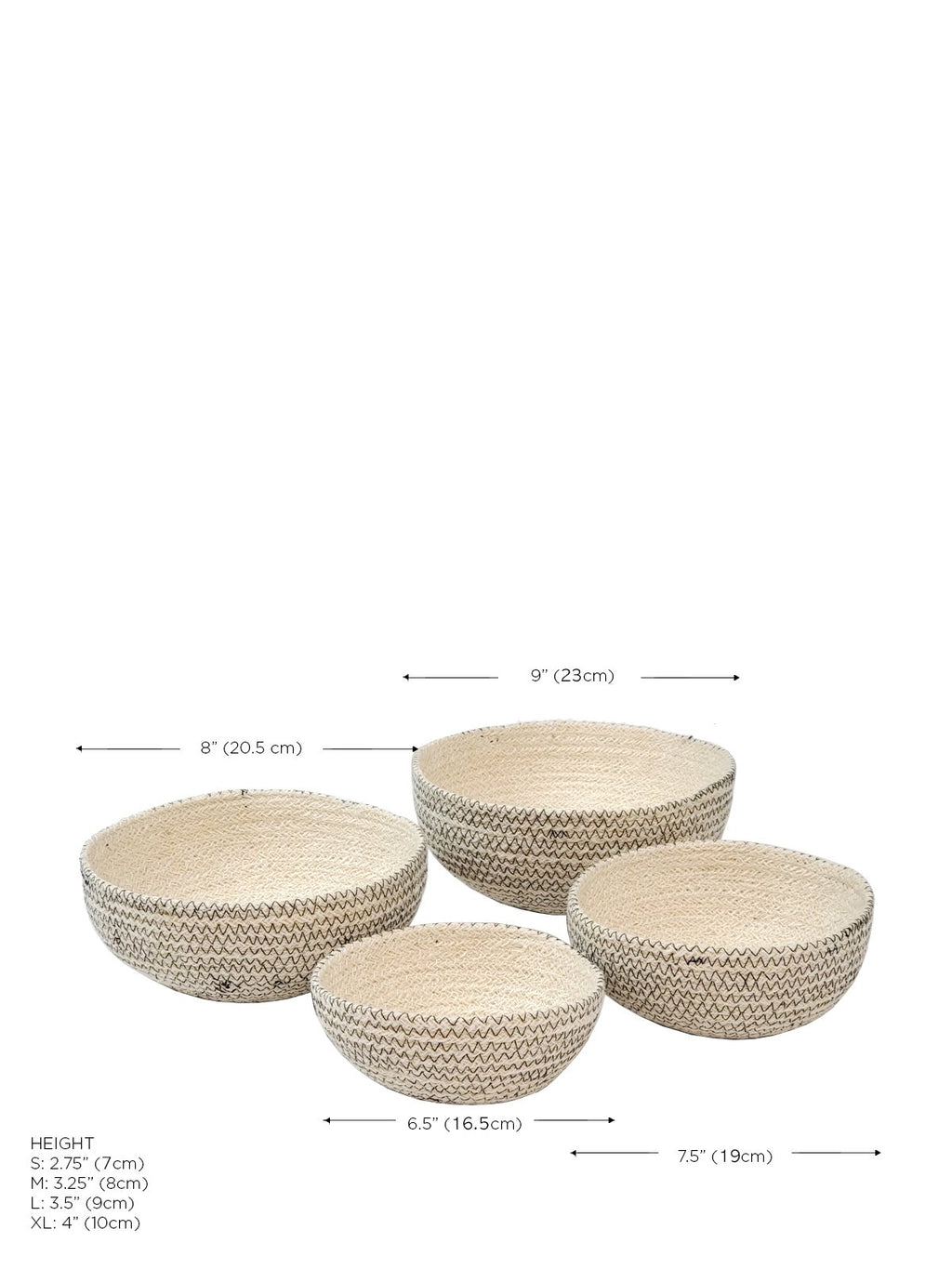 Amari  Round Bowl - Black (Set of 4)