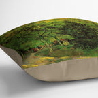A Lane in the Public Garden at Arles by Van Gogh Cushion