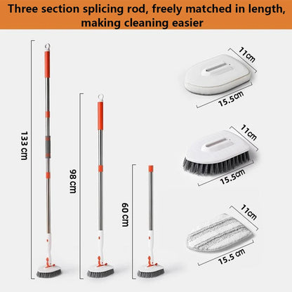 Multifunction Household Cleaning Brush Extended Mop 180° Rotatable