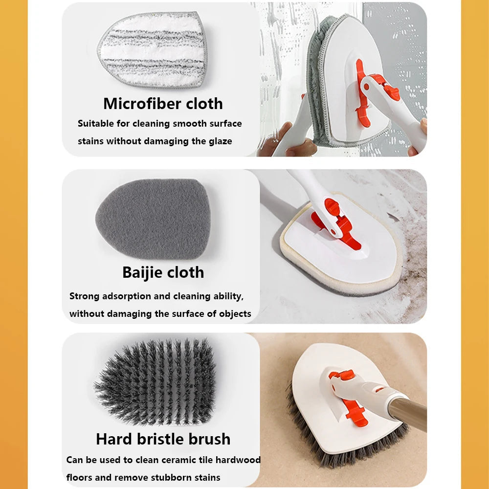 Multifunction Household Cleaning Brush Extended Mop 180° Rotatable