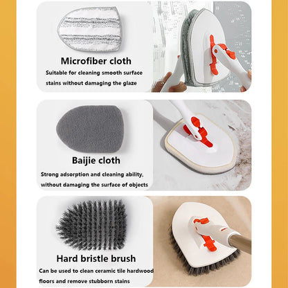 Multifunction Household Cleaning Brush Extended Mop 180° Rotatable