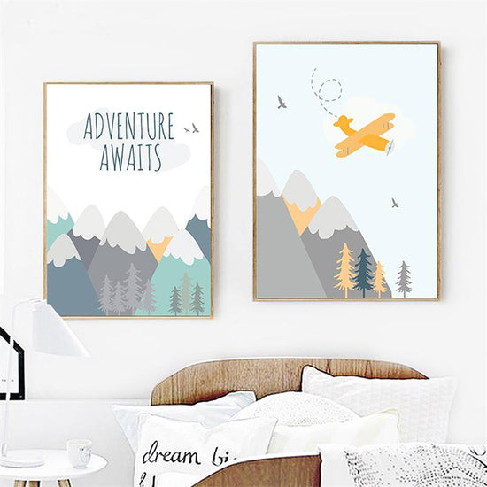 Adventure Quote Nursery Child Poster Cartoon