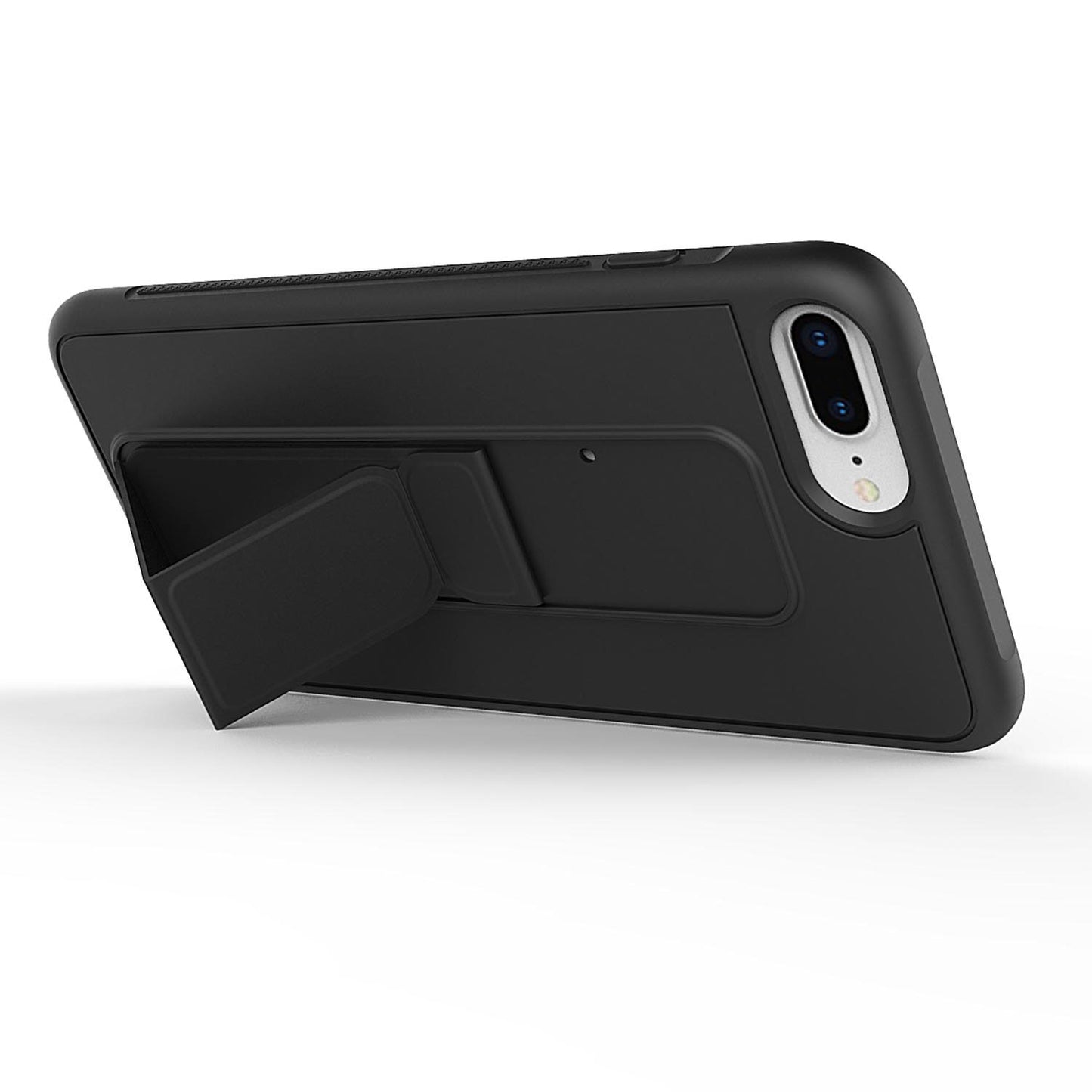 PU Leather Hand Grip Kickstand Case with Metal Plate for iPhone 12 Pro