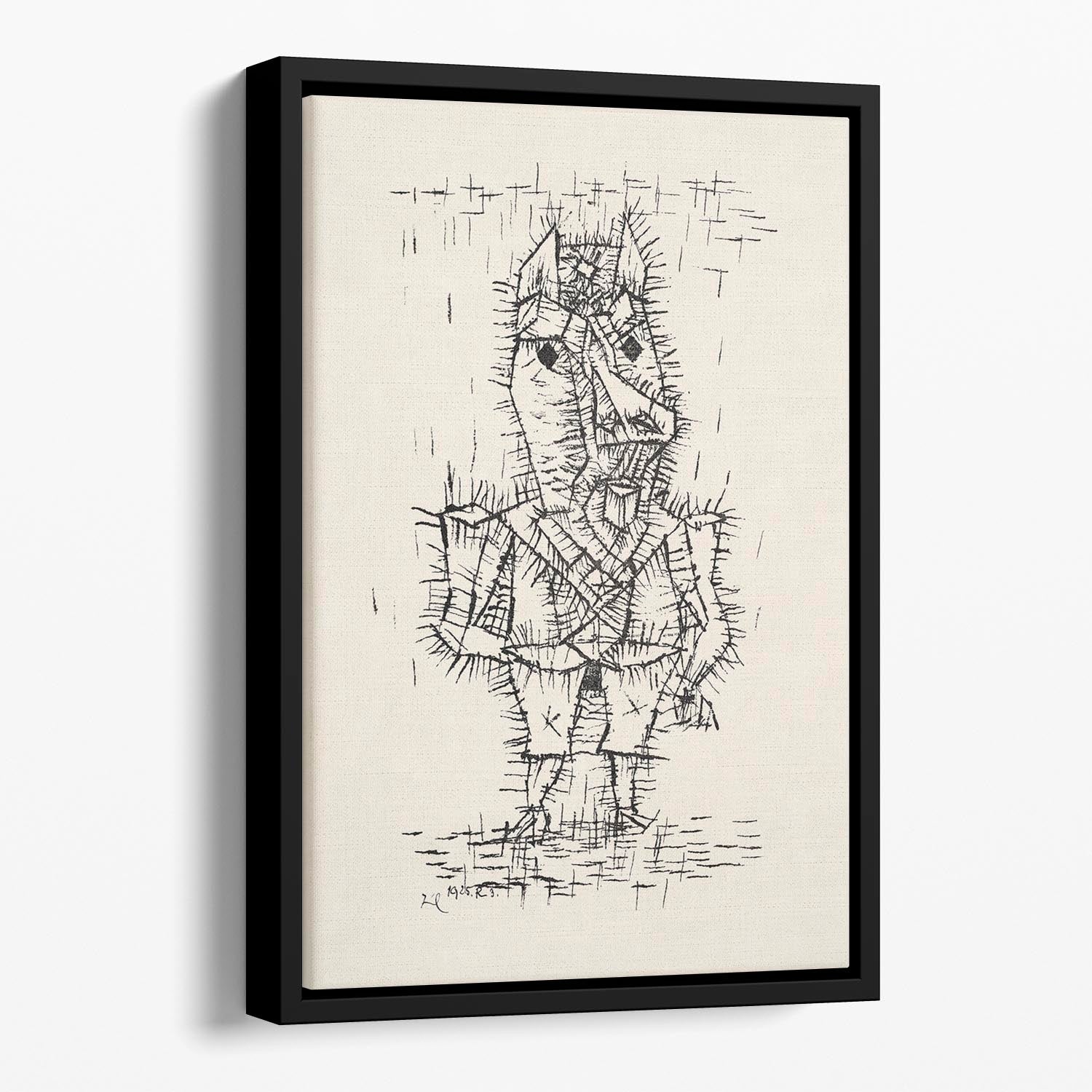 Ass Esel 1925 No.1 Floating Framed Canvas