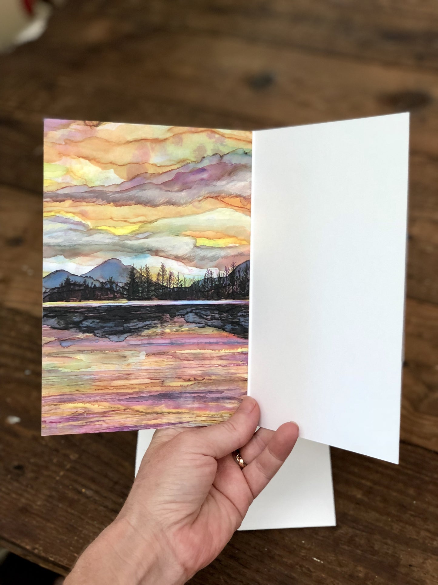 Lake Sunset : Greeting Card