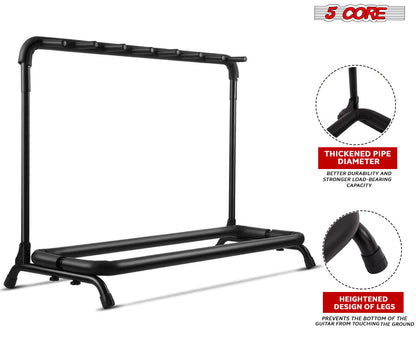 5Core Guitar Rack 7 Slot Multi Guitars Stands Floor Safe Storage for