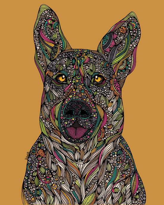 Baxter the German Shepard Art Print