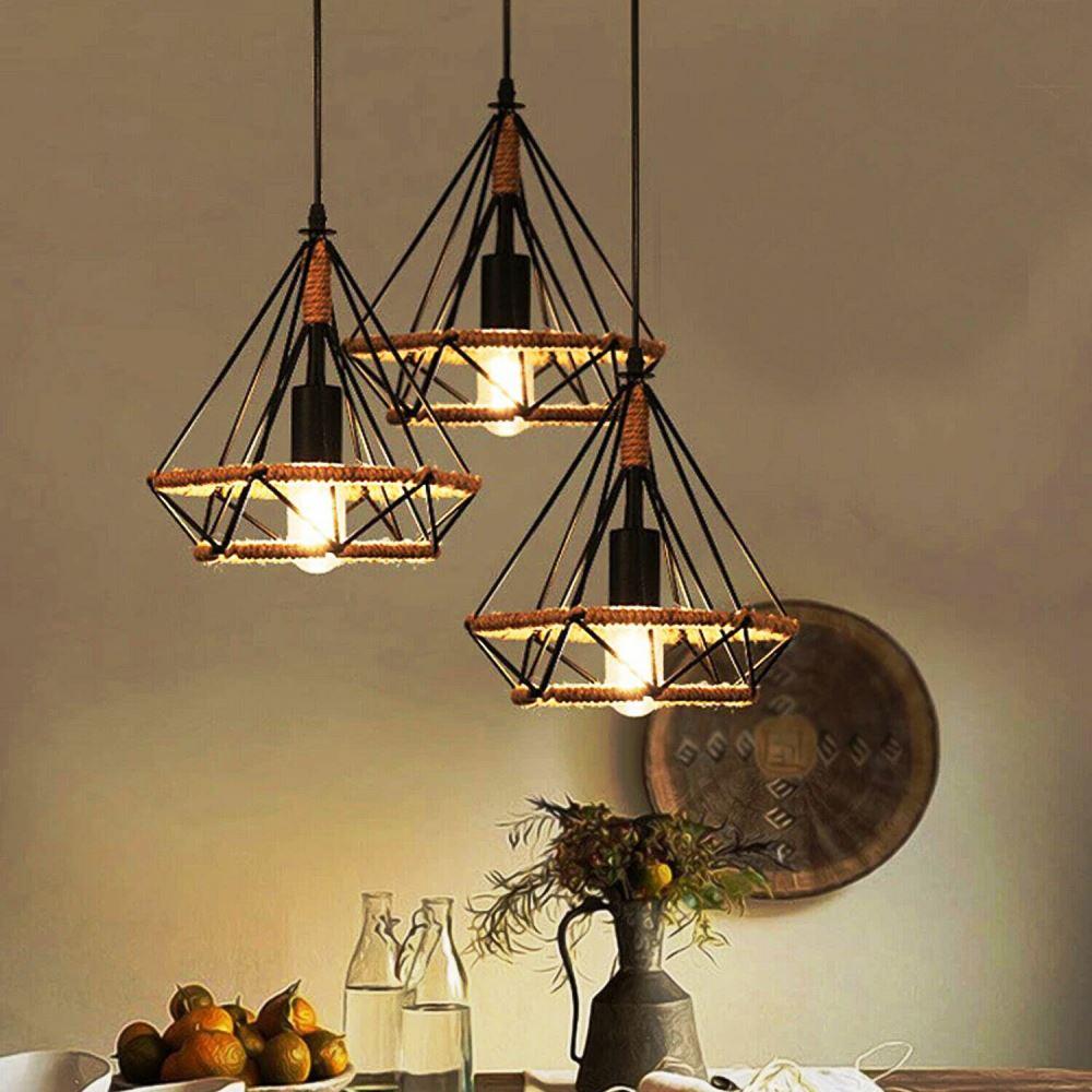 3-Cluster Pendant Light Cage Design ~3216