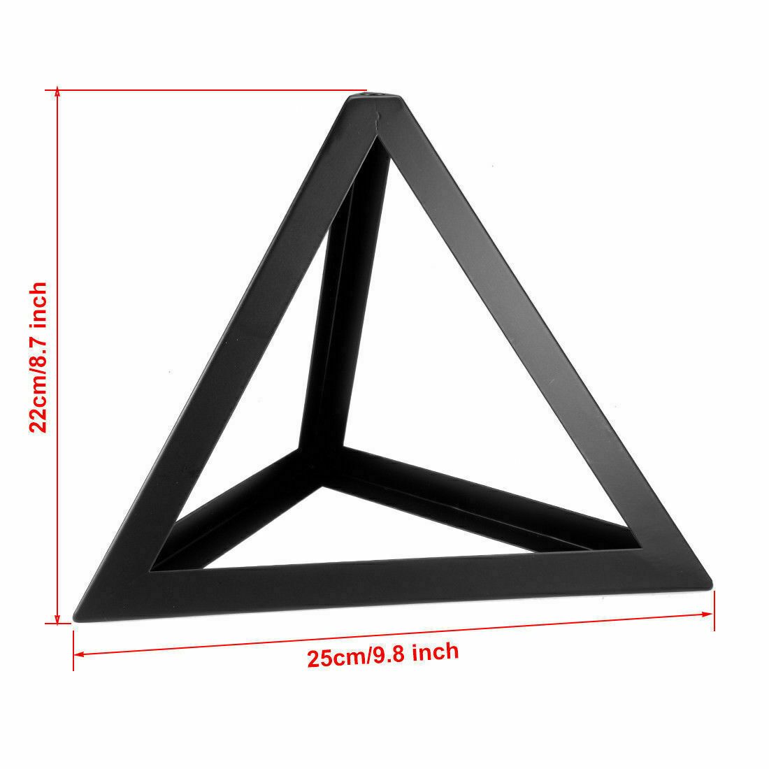 Black triangle metal wire frame lamp Light wire cage Lampshade~1175 Secondary image