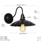 Black Retro Vintage Industrial Wall Lights Rustic Sconce Lamp