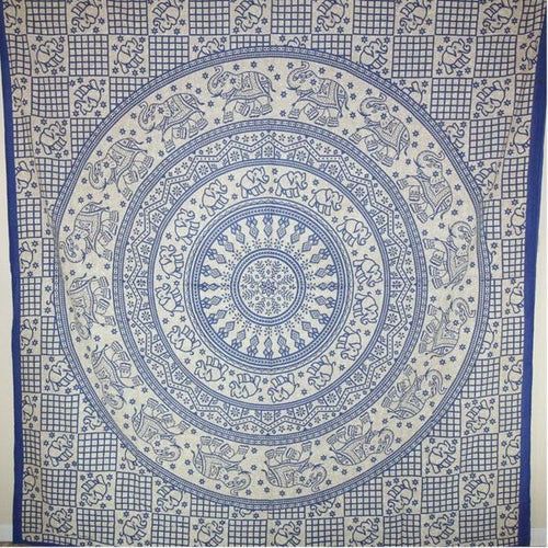 Blue Baby Elephant Chakra Mandala Tapestry Secondary image