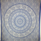 Blue Baby Elephant Chakra Mandala Tapestry