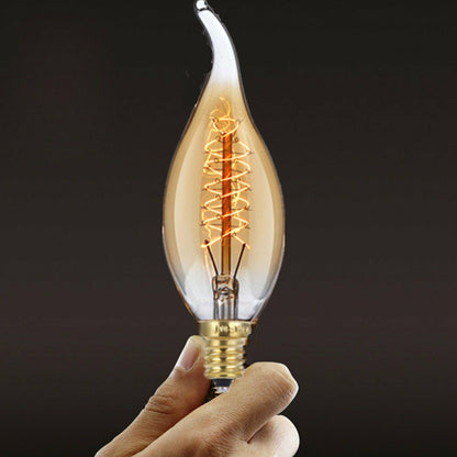 C35 E14 60W Edison Antique Filament Spiral Lamp Light Bulb~1666