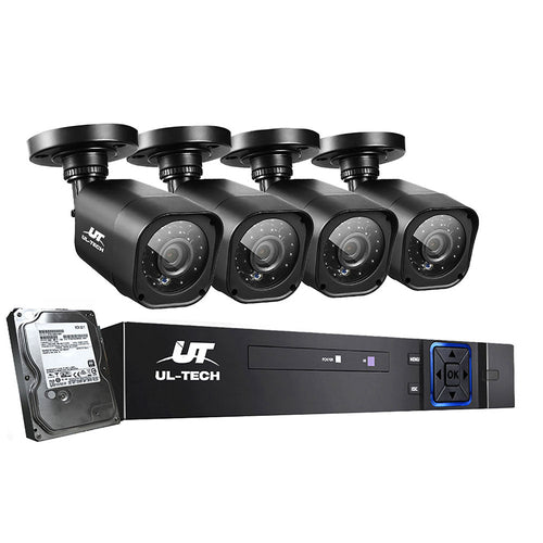 UL-tech Home CCTV Security System Camera 4CH DVR 1080P 1500TVL 1TB