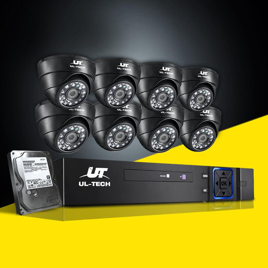 UL-tech CCTV 8 Dome Cameras Home Security System 8CH DVR 1080P 1TB IP