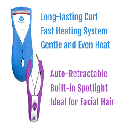 Beauty Essentials Bundle: Heated Eyelash Curler and Automatic