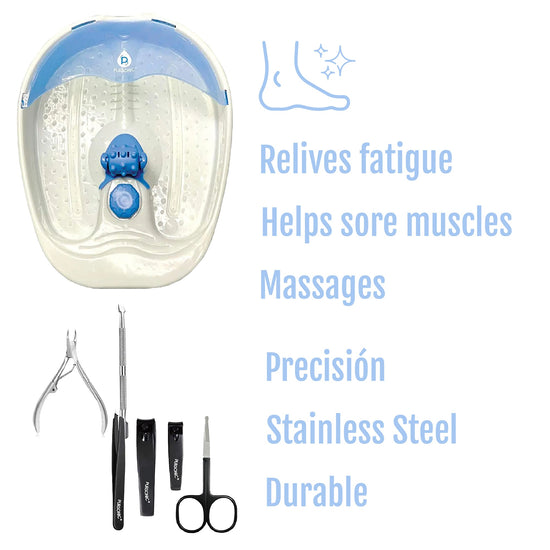 Ultimate Home Spa and Grooming Bundle (Foot Spa Massager + Salon