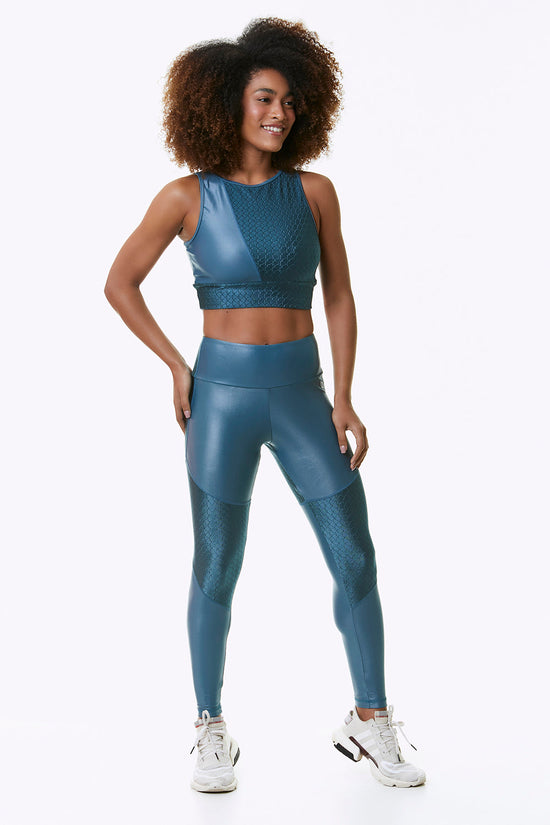 BLUE MAGIC CROPPED SPORTS BRA