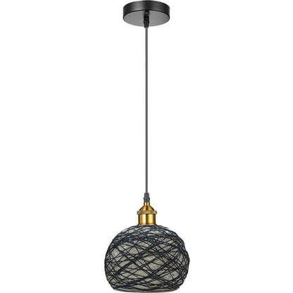 Vintage Industrial Retro Style Modern Rattan Ceiling Pendant Light