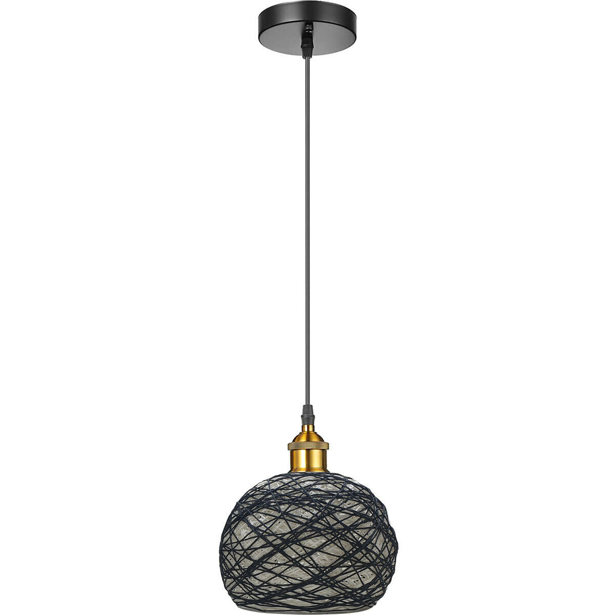 Vintage Industrial Retro Style Modern Rattan Ceiling Pendant Light Main image