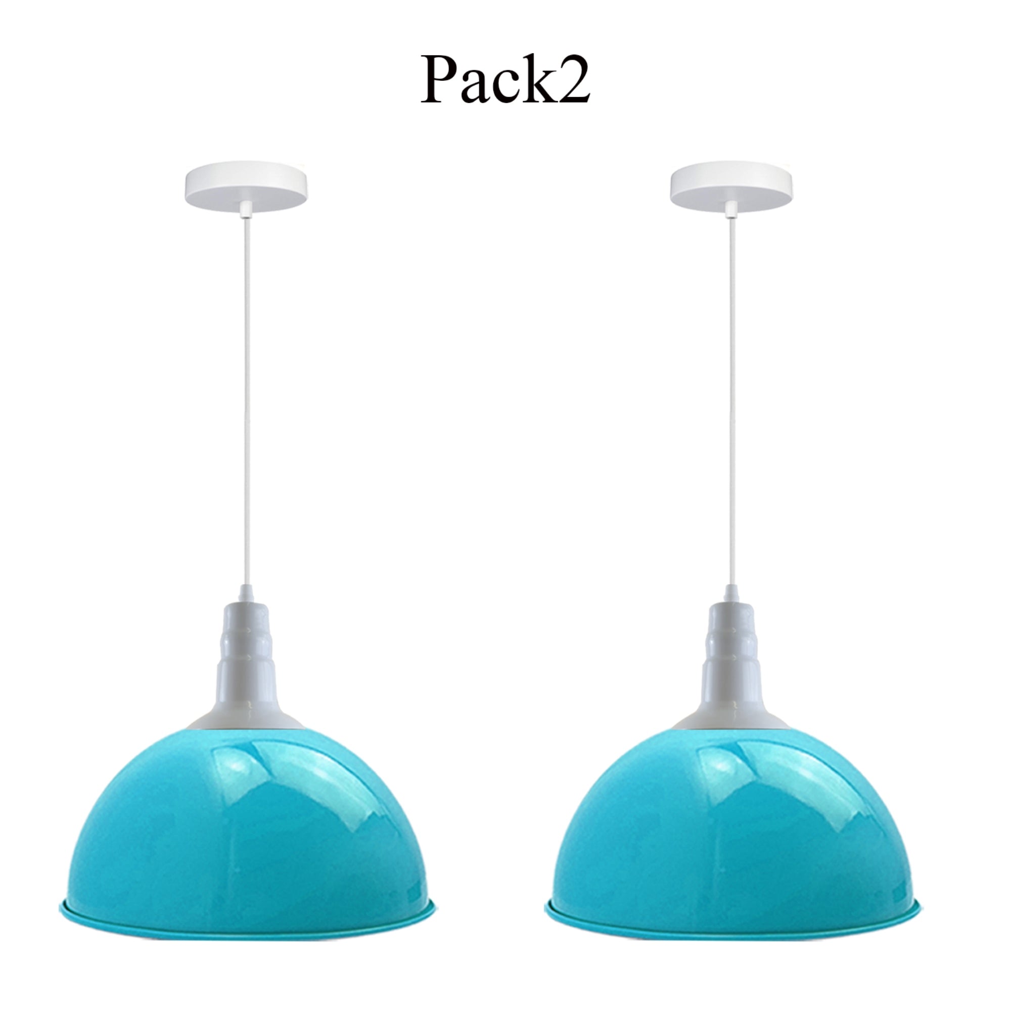Retro Industrial Blue Pendant Light ~3566 Main image