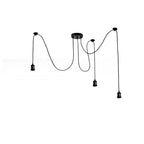Spider Pendant Light Rubber cable Metal Lamp Holder Black finish~1122