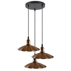 Stylish Copper 3 Pendant Light Fixture Umbrella Design~1482