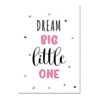 Cartoon Moon Canvas Art Poster Nursery Quotes