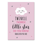 Cartoon Moon Canvas Art Poster Nursery Quotes