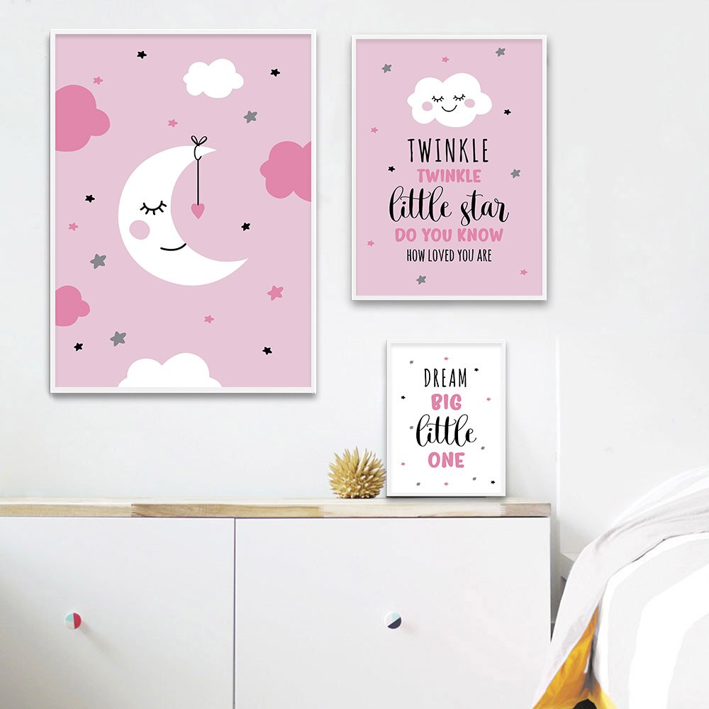 Cartoon Moon Canvas Art Poster Nursery Quotes Secondary image