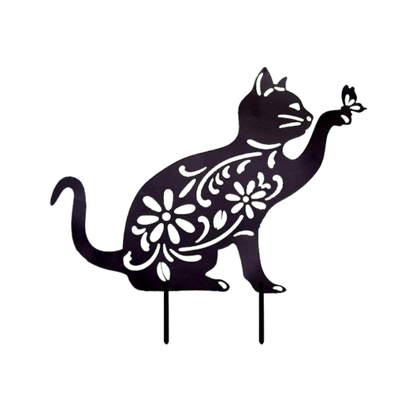 Cat Garden Stake - Metal Wall Art