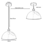 Grey Metal Ceiling Light Pendant Shade Retro Lampshade~1846