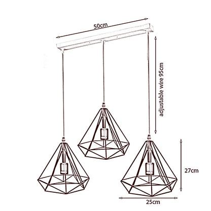 Diamond Cage 3 Head Pendant Lights ~1805