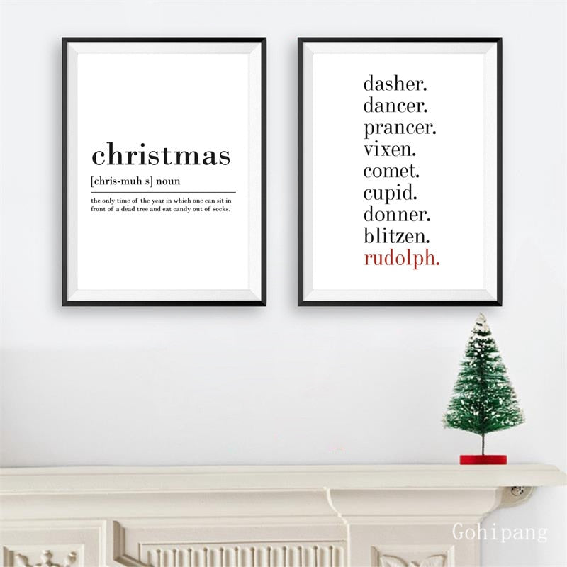 Christmas Definition Print Wall Art Canvas Main image