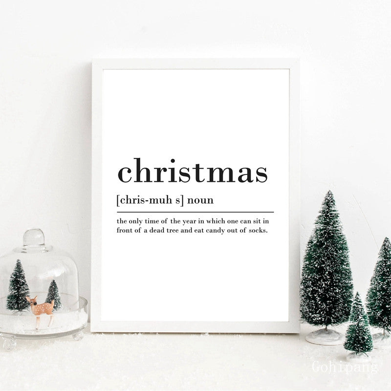 Christmas Definition Print Wall Art Canvas Secondary image